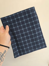 Load image into Gallery viewer, Navy Plaid Booksleeve