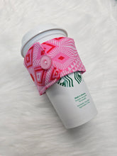 Load image into Gallery viewer, Pink Geometric drink cozie