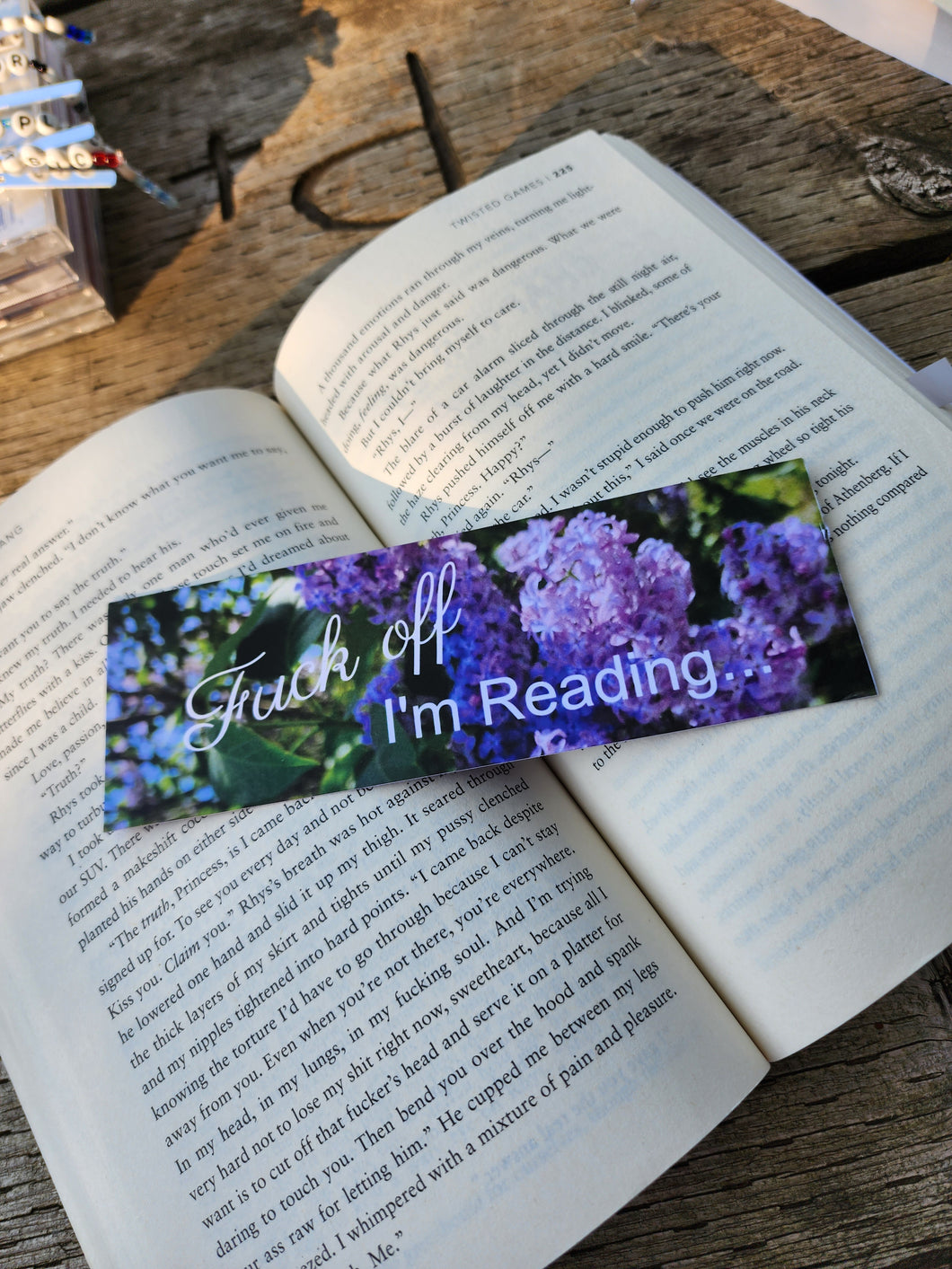 Fuck Off im reading Lilac Bookmark