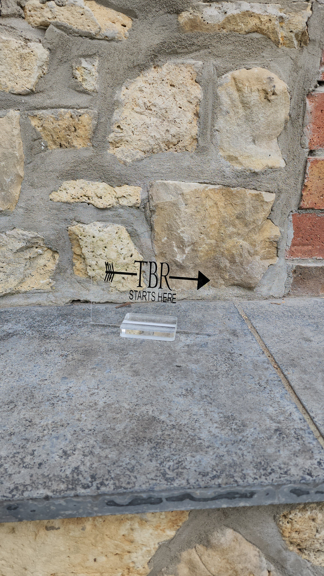 TBR Shelf sign