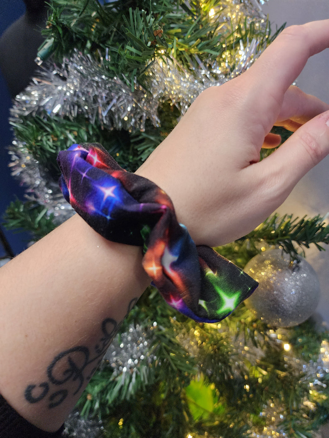 Twinkle lights scrunchie