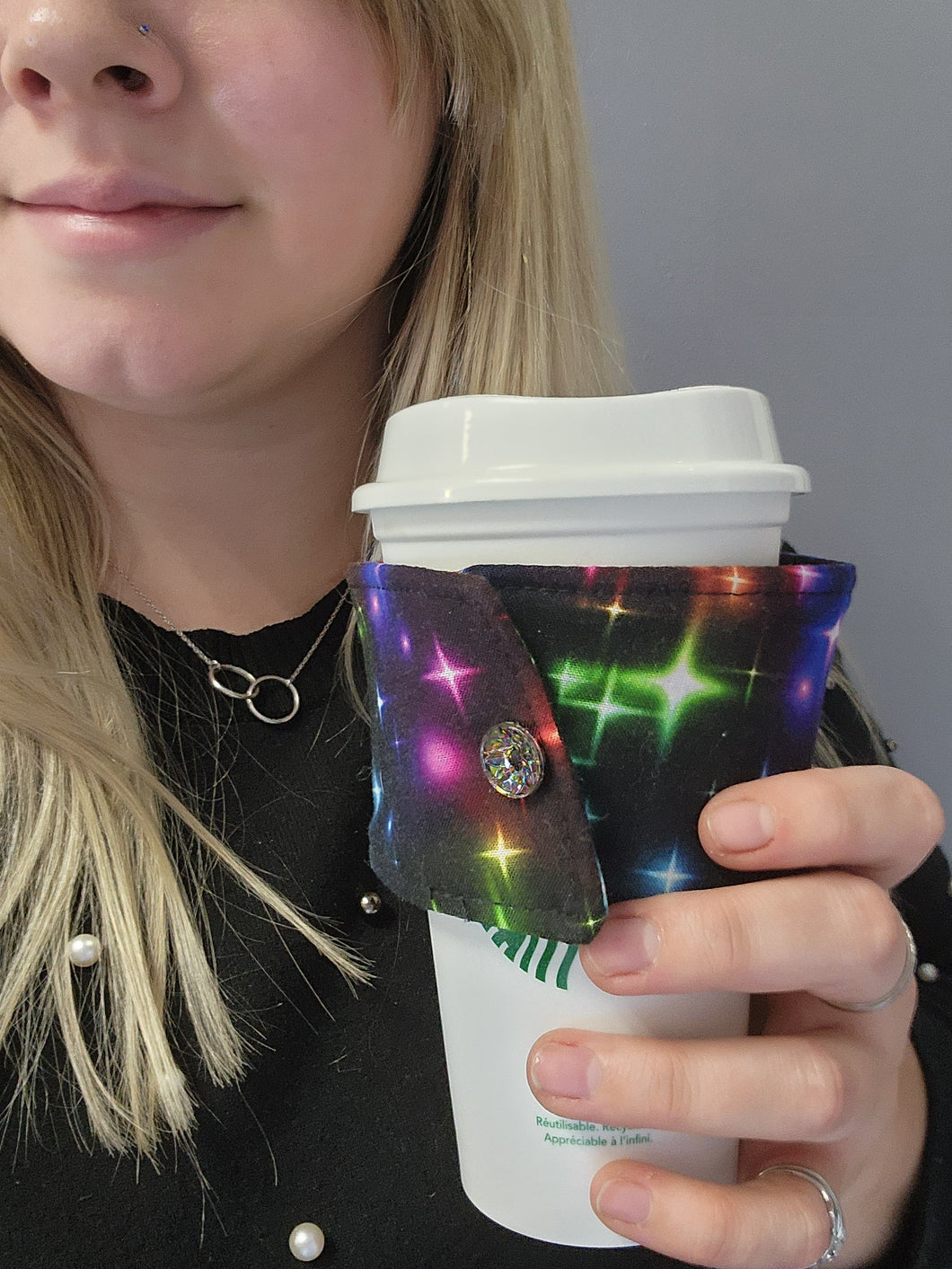 Twinkle lights drink cozie