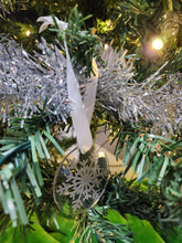 Load image into Gallery viewer, silver snowflake ornament
