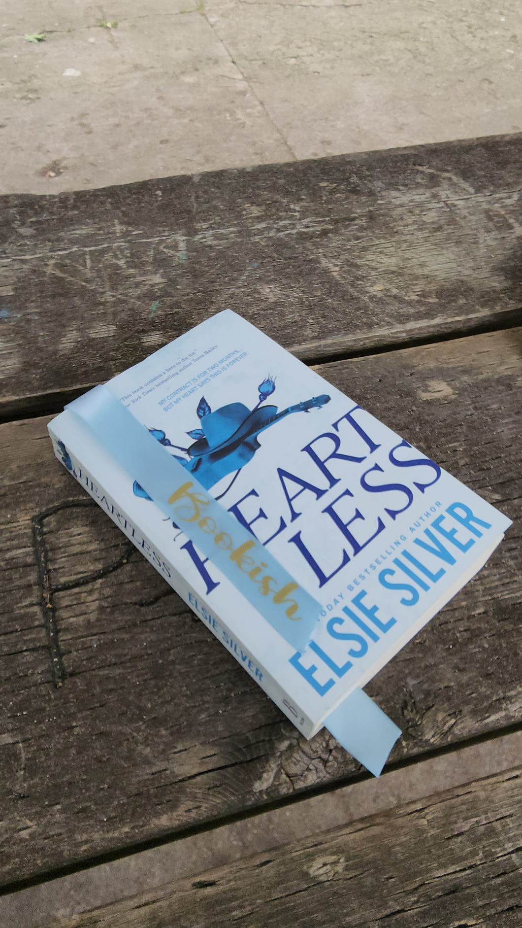Bookish Blue ribbon bookmark