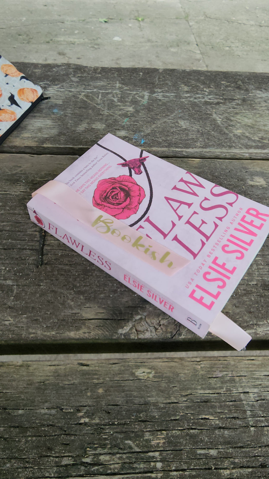 Bookish Blush ribbon bookmark