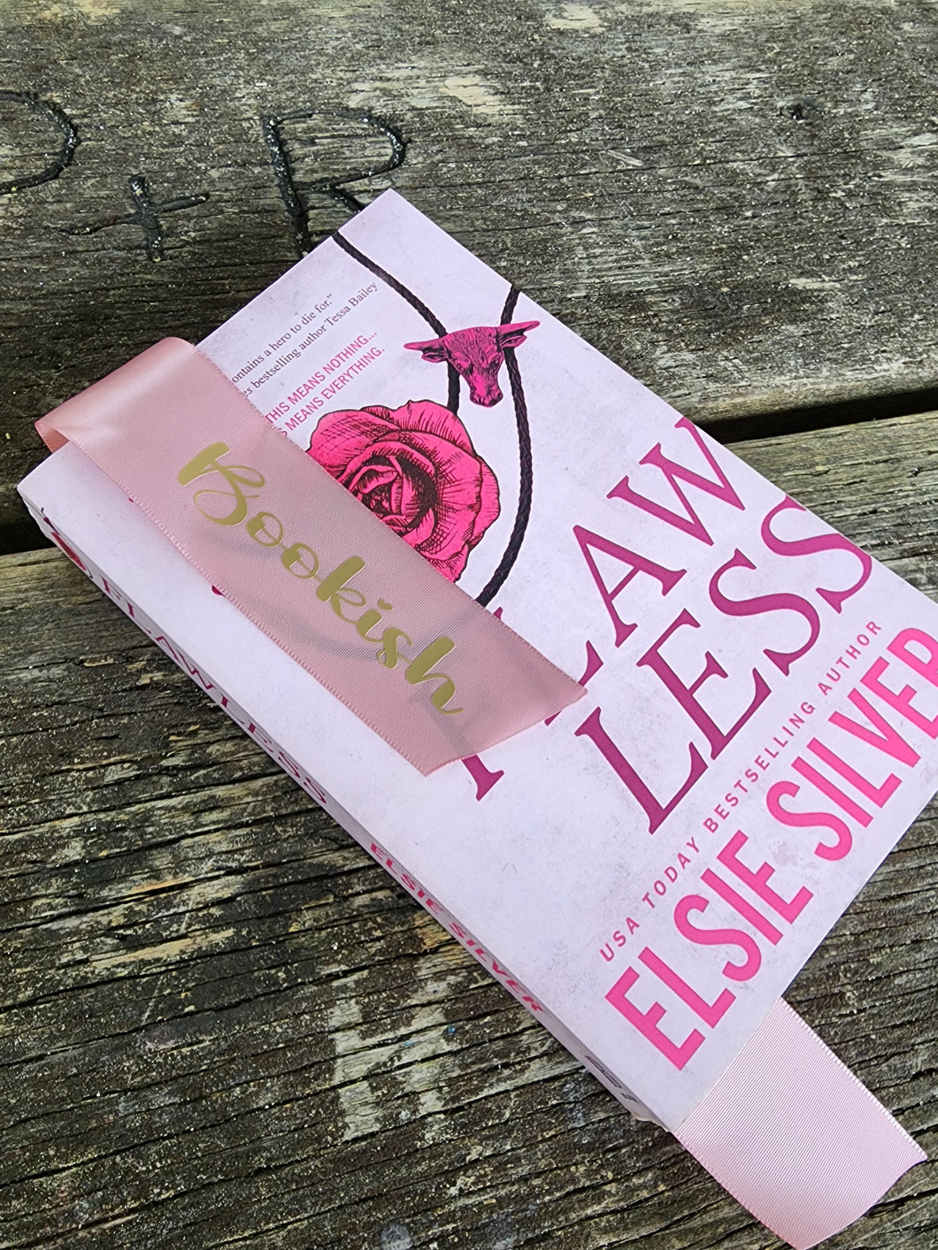 Bookish Rose ribbon bookmark