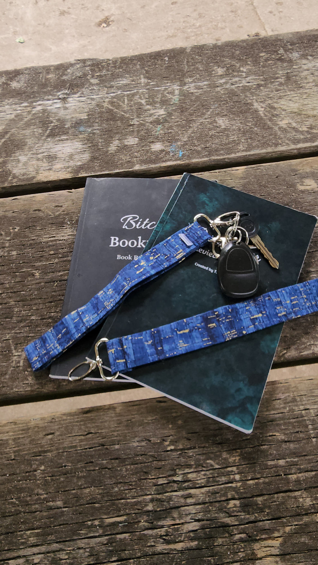 Metallic cork key fob