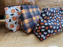 Load image into Gallery viewer, Orange Plaid make up bag
