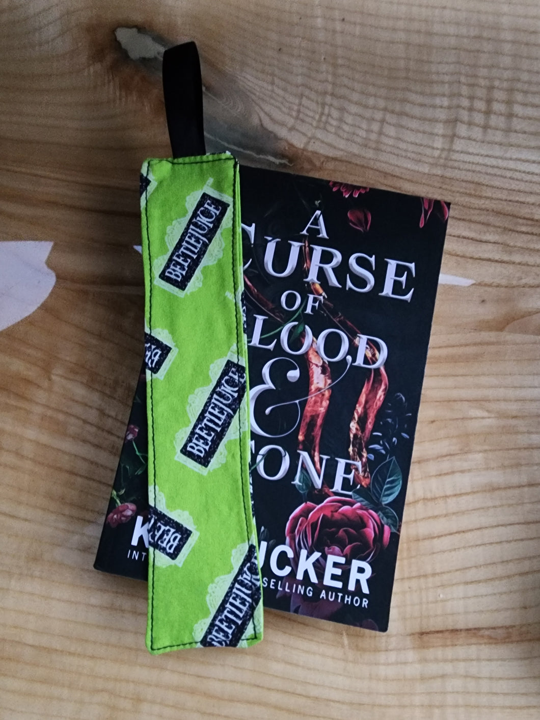 Beetlejuice fabric bookmark