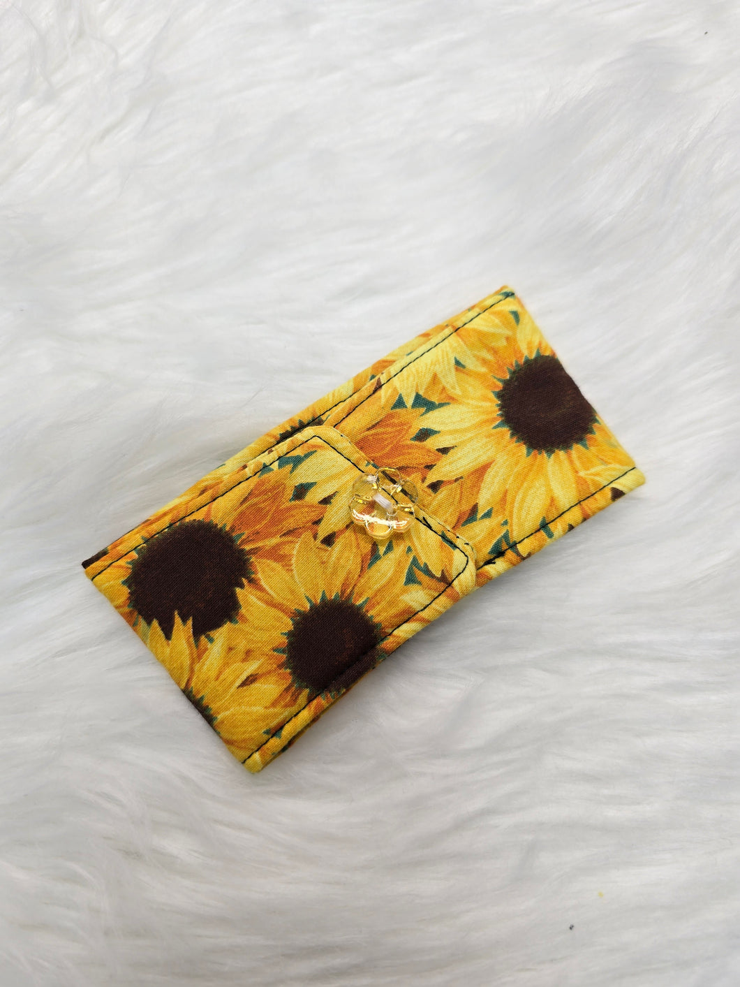 Bright sunflower drink cozie