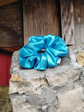 Load image into Gallery viewer, Sky blue Satin Scrunchie
