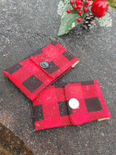 Load image into Gallery viewer, Buffalo Plaid Drink Cozie (Black Buttons)
