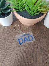 Load image into Gallery viewer, DAD License plate Keychain
