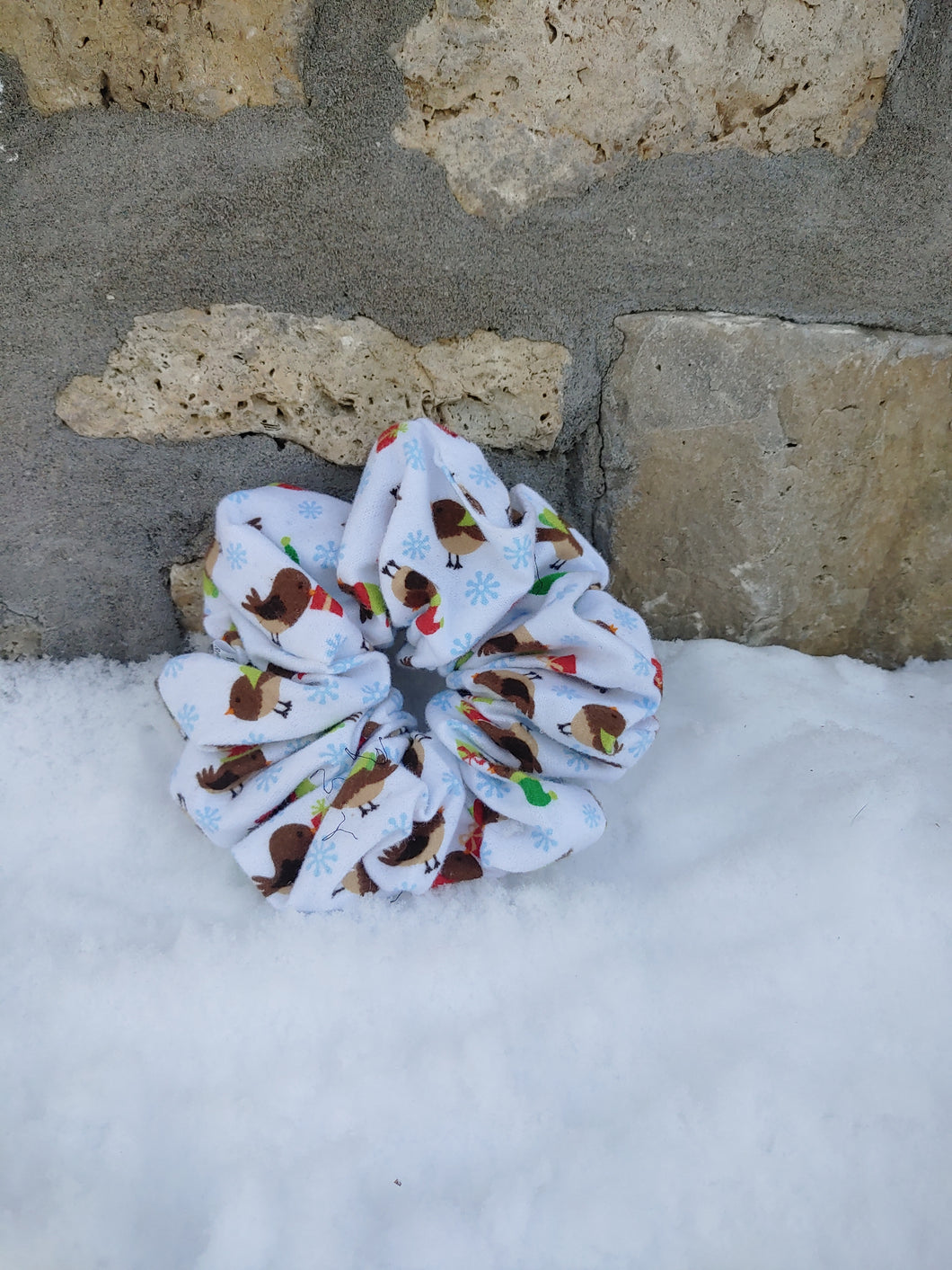 Holiday Birds Scrunchie