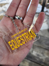 Load image into Gallery viewer, Equestrian License plate key chain
